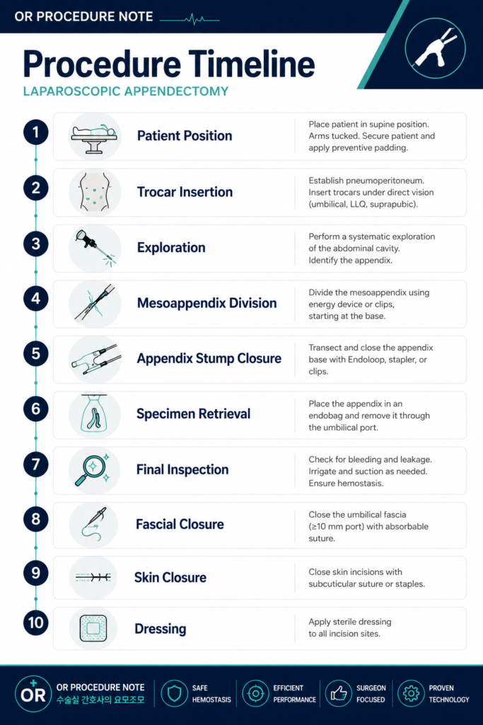 Laparoscopic Appendectomy | OR Procedure Note chatgpt image 2026년 7월 25일 오후 12 58 21